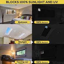 Portable Blackout Shades (79" X 57") Window Curtains, 100% Blackout Material Temporary Blinds For Baby Nursery, Bedroom, Dorm Room, Office Or Travel Use - 57"W X 78.7"L (Pack Of 1) - View 5