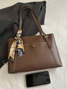 New Design Luxurious Graphic Versatile Women Shoulder Tote Bag, New Fashionable Big Bags Women , Office - Nâu 3 - Xem 8