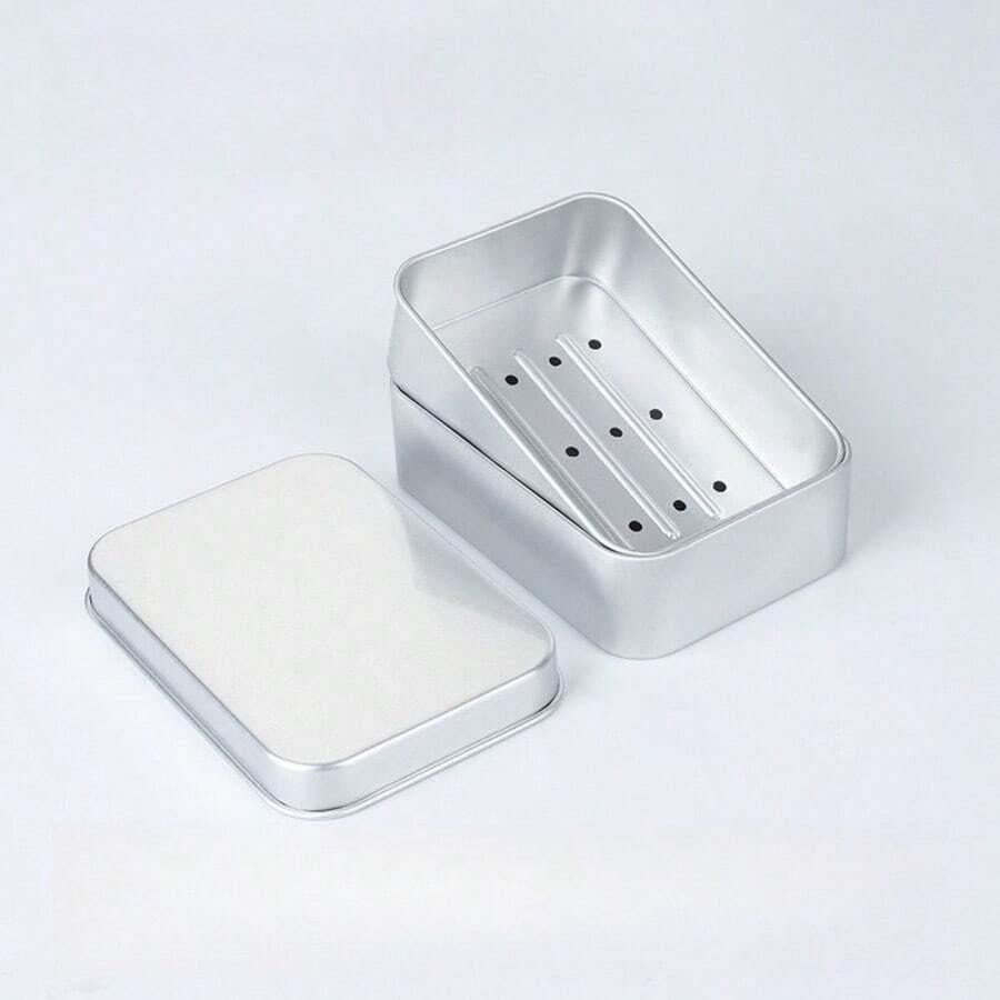 1个铝制三层皂碟沥水皂盒，适用于酒店/宿舍/浴室的皂盒 - 多色 - 查看 1