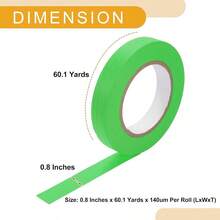 1 Pc 0.8 Inchesx 60.1 Yards Universal Painters Tape - Car Auto Paint Masking Tape No Residue - Crepe Paper Green - 0.8 Inches X 60.1 Yards + Green - View 5