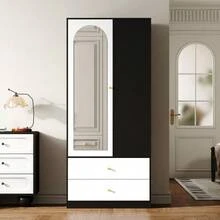 Bedroom Armoires - White+Black - View 6