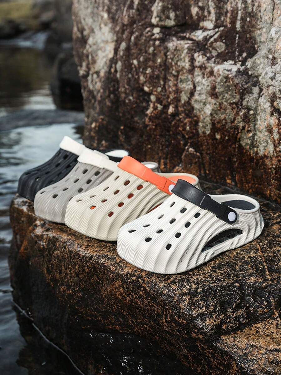 Summer New Thick Sole Closed Toe Sandals | Lightweight Soft Bottom Non-Slip Outdoor Slippers | Men's Breathable Beach Flip Flops