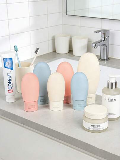 Reusable Travel Bottle Set, Leak-Proof, Portable, For Toiletries, Empty Liquid Containers, Cream Jars, Liquids, Toners, Soaps, Travel Accessories, Halloween Gift, Christmas Gift, Gift For Friends, Elders, Parents, Teachers, Nurses