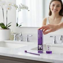 EverlyX Look Cosmetics Purple Corrector Toothpaste 50ml - Color-Correcting Toothpaste With Violet Pigment To Neutralize Yellow Tones And Improve Tooth Brightness - Formula With Mint And Xylitol - Use With Your Regular Toothpaste - ✅ Shipping To Spain In 24/48h - Whitening - View 3