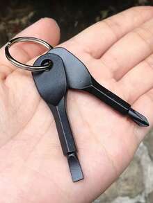1pc Mini Screwdriver Keychain - A Compact Metal Tool For Daily Use, No Power Required - A - View 4
