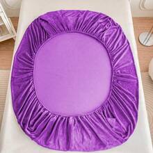 King Size Fleece Sheet Set Measuring 260x230cm. Softness And Comfort. - Purple - View 3
