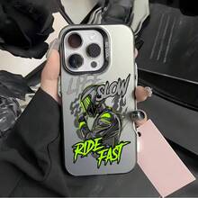 [Local 24-Hour Shipping] Apple 17  22-26 Galaxy  13-15 ULTRA Phone Case: Suitable For IPhone 17, 16E, 16, 15, 14, 13, 12, 11 Mini Pro Max, Air, X, XR, XSMAX, 8, 7 Plus. This Cool Motorcycle-Style Phone Case Features A Shockproof, Matte Back Design. - 銀色 - 查看 3
