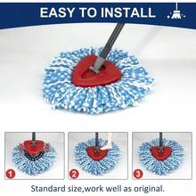 4 Pack Mop Head Replacement Compatiable With Oceda EasyWring, Mopping Refill Replace Head For EasyWring Spin Mop 1 Tank Systerm - Microfiber, Easy To Replace, Deep Floor Cleaning And Machine Washable - 拖把3件 - 查看 6