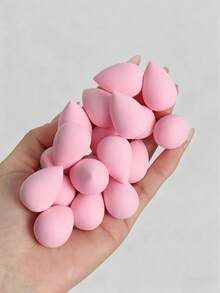 24/3件装多功能粉色化妆海绵，粉底晕染海绵，适用于液体/膏状/粉状产品，无缝顺滑化妆海绵，水滴形化妆海绵，干湿两用化妆工具，专业柔软遮瑕海绵 - 粉色 - 查看 5