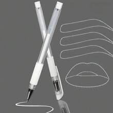 3pcs Set Eyebrow Tattoo Pen With Refill Ink, Skin Marker Pen With Ruler, Permanent Makeup Tools - Multicolor - View 4