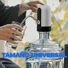 Dispensador Bomba De Agua Recargable Usb - Blanco y Negro - Ver 6