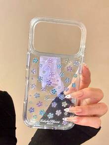 适用于苹果 16/17 Pro Max/15 Pro 的全息花卉手机壳，全覆盖防摔保护套，也适用于 14/13 - 無色 - 查看 4