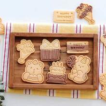 Creative Cartoon Animal Bunny Bear Cookie Cutter Mold Flower Birthday Cake Biscuit Stamp Fondant Cake Gift Pastry Baking Tools Back To School - View 3