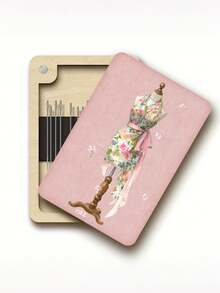 Hộp đựng kim may đa năng từ tính - Hộp đựng kim may từ tính với họa tiết váy hồng - Hộp gỗ, hộp đựng kim có khóa từ tính dùng cho may vá, thêu thùa, đan móc - Món quà bền bỉ cho người làm thủ công, lực hút từ mạnh mẽ giữ kim, cúc áo và đồ thủ công, dùng cho đồ dùng may vá, phòng thủ công, du lịch - Phụ kiện may vá thiết yếu cho người sở hữu máy may, hộp đựng đồ may vá. - Nhiều màu - Xem 6