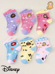 Disney 公主风儿童袜，透气吸汗，整体风格甜美可爱。时尚学生袜，适合作为派对礼物和节日礼物。 - 彩色 - 查看 3