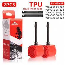 2pcs MOTSUV 700c Road Bike TPU Inner Tubes, Ultra-Light Bicycle Tire Tubes With Presta Valve - Multicolor - View 9