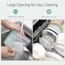 Momcozy Reusable Baby Food Pouches for Toddlers,BPA Free Plastic,Food Safe,Freezer Safe,Refillable for Applesauce Yogurt &amp; Puree Squeeze Pouch,10 packs,5oz - ColorC - Ver 7