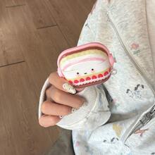 Cute Cartoon Strawberry Cream Cake Smiling Face Design Fashionable Full Coverage Earphone Case, Suitable For Airpods 4th/3rd/Pro/Pro2/2nd/1st/Pro 3rd Generation Earphone Case - Multicolor - View 4