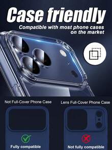 6-Pack Lens Protection Film, High-Definition Scratch Resistant Lens Cover, Compatible With IPhone 11/12/13/14/15/16 Plus/16 Pro/16 Max/17/17 Air/17 Pro/17 Max Series, Suitable For Daily, Office, And Home Use. Waterproof, Shockproof, Anti Fall, And Anti Scratch, Protecting The Phone Camera. - Multicolor - View 6