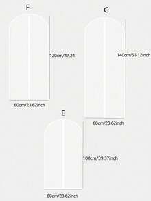 5件套透明衣物防尘罩，防尘袋，衣柜收纳袋 - 西装罩，衣物收纳袋，便携式旅行家用衣物袋，可水洗，适用于衣柜收纳，父亲节礼物，适用于衬衫、西装、连衣裙，优质服装防尘罩，透明拉链衣物罩，收纳整理器，旅行必备 - 白色 - 查看 9