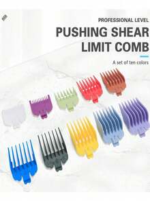 10Pcs Universal Hair Clipper Guards Barber Accessories Professional Trimmer Attachment Limit Combs Replacement Guards Set - Multicolor - View 2