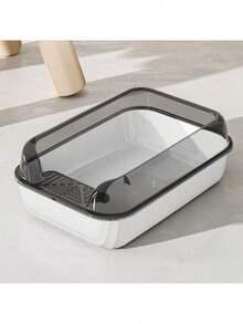 White Cat Litter Box