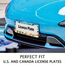 1PC Cute Beach Turtle License Plate Frame Metal Aluminum Rustproof Car Accessories Suitable For USA Canada Standard Women's Men's 2-Hole With Screw Cap - 6.3X12.2 Inches (16x31 Cm) - View 4