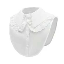 Minimalist Pointed Collar Lace Fake Collar, Cotton Peter Pan Collar Outerwear - Multicolor - View 8