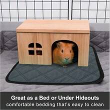 Washable Small Pet Pee Pads, Reusable Guinea Pig Hamster Cage Liners, Anti-Soil Pet Mat For Small Animals, Pet Cleaning Supplies - one-size - View 8