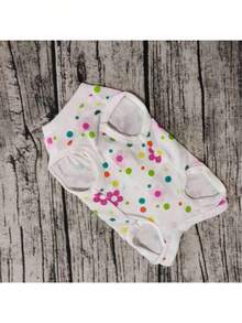 Cat Spay/Neuter Suit, Nursing Outfit With Straps, Cat Anti-Licking Clothes, Dog Spay/Neuter Surgery Suit, Dog Belly Wrap, Dog Pajamas, Small Dog Vest, Poodle/Teddy Bear Post-Op Protective Wear - White - View 7