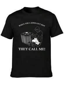Mens Funny HVAC Tech Design Great Gift Idea Premium T-Shirt - Black - View 1