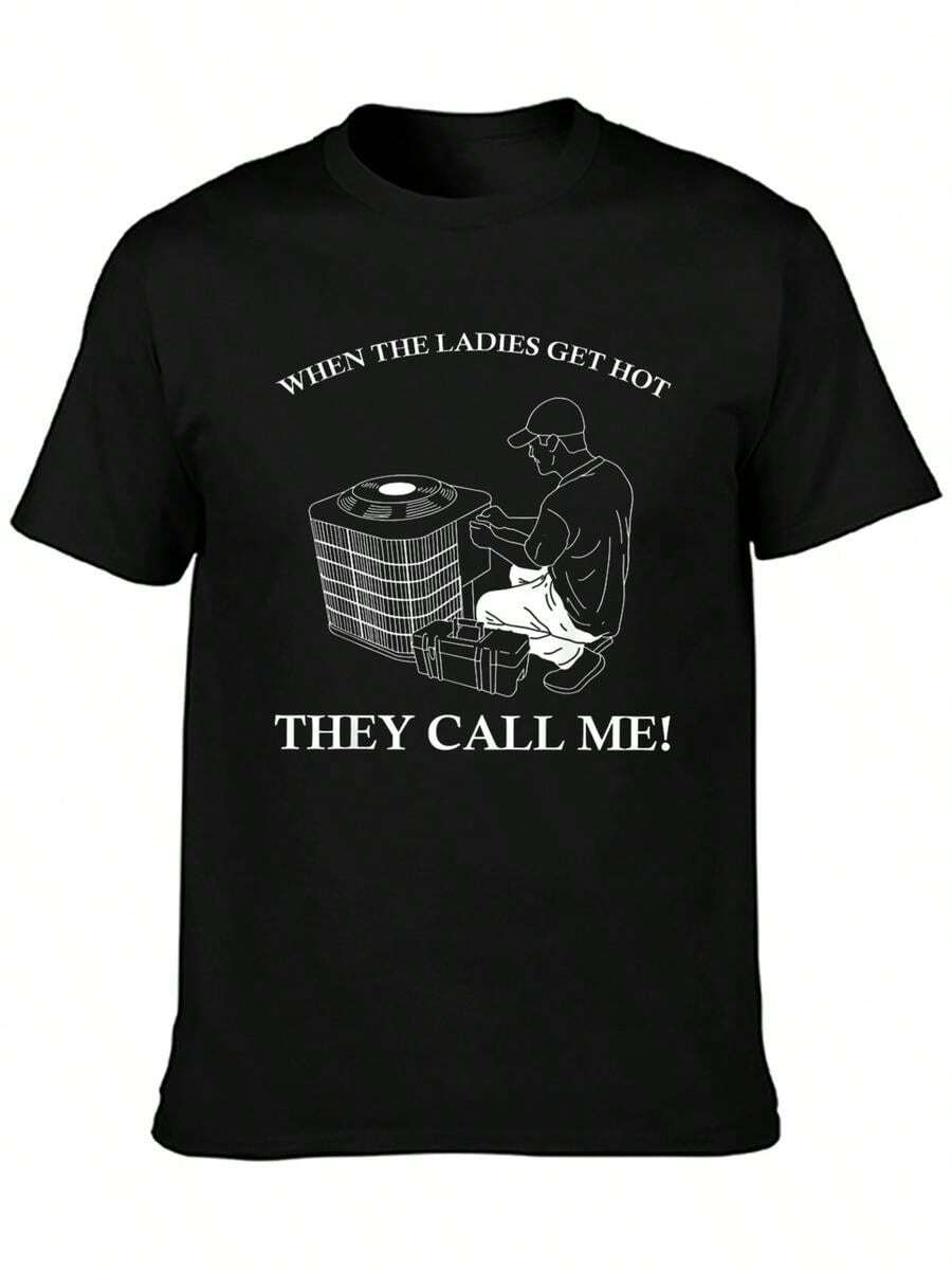 Mens Funny HVAC Tech Design Great Gift Idea Premium T-Shirt - Black - View 1