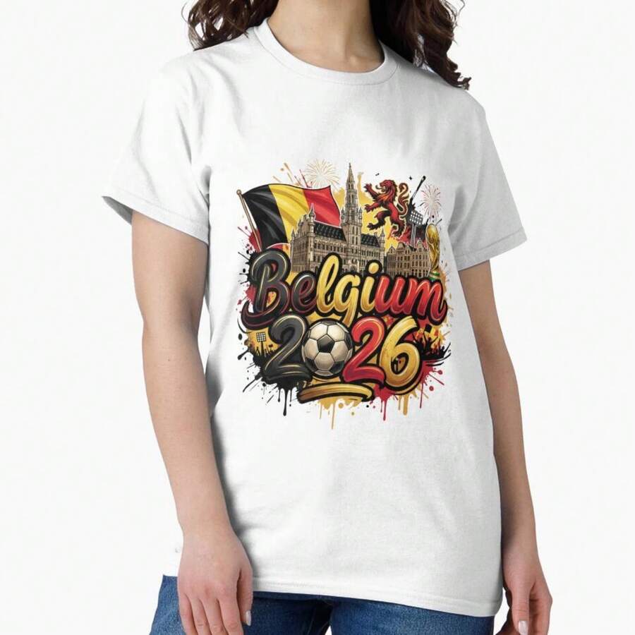Belgium World Cup 2026 Football Legacy Classic T-Shirt - trắng - Xem 1