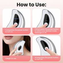 Hailicare Masajeador Gua Sha con calefacción y vibración, pantalla LCD, multiusos, portátil para oficina, viaje y regalo de festival - Blanco - Ver 8