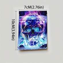 20/50/100 piezas Bolsas de plástico reutilizables impermeables y holográficas con cierre hermético, bolsas de embalaje con estampado adecuadas para artículos pequeños - Color mixto A - Ver 3