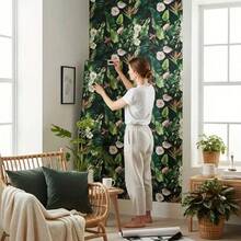 1 Roll Green Printed Wallpaper, Waterproof, Non-Stick, Easy To Clean, Removable And Reusable, Suitable For Home Decor, Cabinet, Room Background, Peel And Stick Wallpaper, Wall Covering. 17.7 INx 39.3/118.1/196.8 Printed Wallpaper - Green - View 6