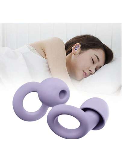 BUCICE Silicone Sleep Aid Earplugs, Suitable For Sleep, Swimming, And Work, Reusable, Reduces Noise, Equipped With S/M/L Earplugs