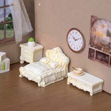 1pc Micro Landscape Baroque Furniture Sofa Bed Miniature Doll House Diy Decorative Accessories Mini Pendant - B - View 4