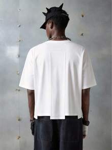 Áo ngắn tay màu trắng mỏng nhẹ | Họa tiết kẻ sọc dọc + Kiểu dáng thoải mái, lớp áo mỏng nhẹ đa năng cho mùa hè. - trắng - Xem 3