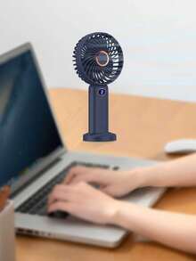 5-Speed Portable Handheld Electric Fan With LED Display, USB Rechargeable Mini Fan With Stand Base, Lightweight For Camping, Office, Travel, Home And Outdoor Use - Multicolor - View 16