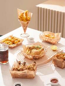 50/100/200张吸油纸，食品衬纸（15*15厘米），三明治包装纸，烘焙纸，防水防油托盘纸，面包/三明治/烧烤防油垫纸，烘焙/煎炸吸油纸，零食衬纸，英文报纸，托盘衬纸 - 彩色 - 查看 5