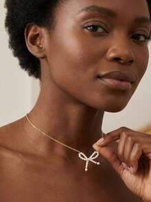 Brogan项链，仿珍珠项链，真空电镀18k金项圈 - 彩色 - 查看 3