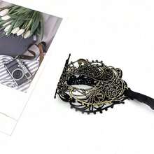 三件套性感迷人蕾丝眼罩，适用于角色扮演、化妆派对、成人和儿童派对半脸面具 - 彩色 - 查看 5