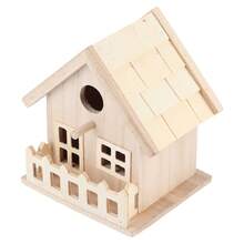 Wooden Bird House For Outdoor, Hanging Nest Box For Wild Birds, Rustic Garden Decor For Backyard Patio Yard - View 4