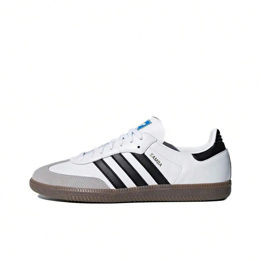 Adidas Originals SAMBA OG Classic Retro T-Toe Shoes, Soft Upper, Relaxed Feel, Low-Top German Training Shoes - 黑與白 - 查看 1