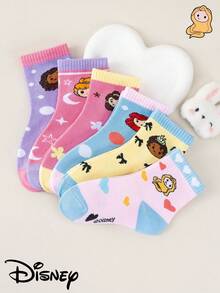 Disney 公主风儿童袜，透气吸汗，整体风格甜美可爱。时尚学生袜，适合作为派对礼物和节日礼物。 - 彩色 - 查看 12