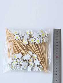 30pcs Cute Daisy Theme Disposable Food Picks, Fruit Forks, Dessert Sticks For Birthday, Wedding, Baby Shower Party Decor - Multicolor - View 6