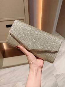 Lightweight, Business Casual Rhinestone Decor Bucket Bag Mini Drawstring Design, Clear Bag Faux Faux Pearl Bag Evening Bag, Dinner Bag Glamorous, Elegant, Exquisite, Quiet Luxury Rhinestone For Party Girl, Woman, Bride Perfect For Party, Dinner/Banquet Christmas Party Dress, Best Choice Elegant Bag For Bridal Shower, Fashionable Clutch Bags For Woman, Party Bags,Perfect For Party Wedding Prom Dinner/Banquet Matching With Holiday Party Dress Evening Dress & Sequin Dress , Wedding , Sequin - 金色 - 查看 4