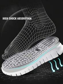 1 Pair TPU Inflatable Cushion Insoles, Shock Absorbing, Resilient, Flexible Foot Protection Pads - Clear - View 8