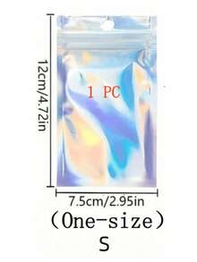 Bộ 30/10/1 túi OPP tự dán, túi zip hologram, bao bì tái sử dụng, túi đựng trang sức bán lẻ, túi quà tặng, quà Giáng sinh - Nhiều màu - Xem 10